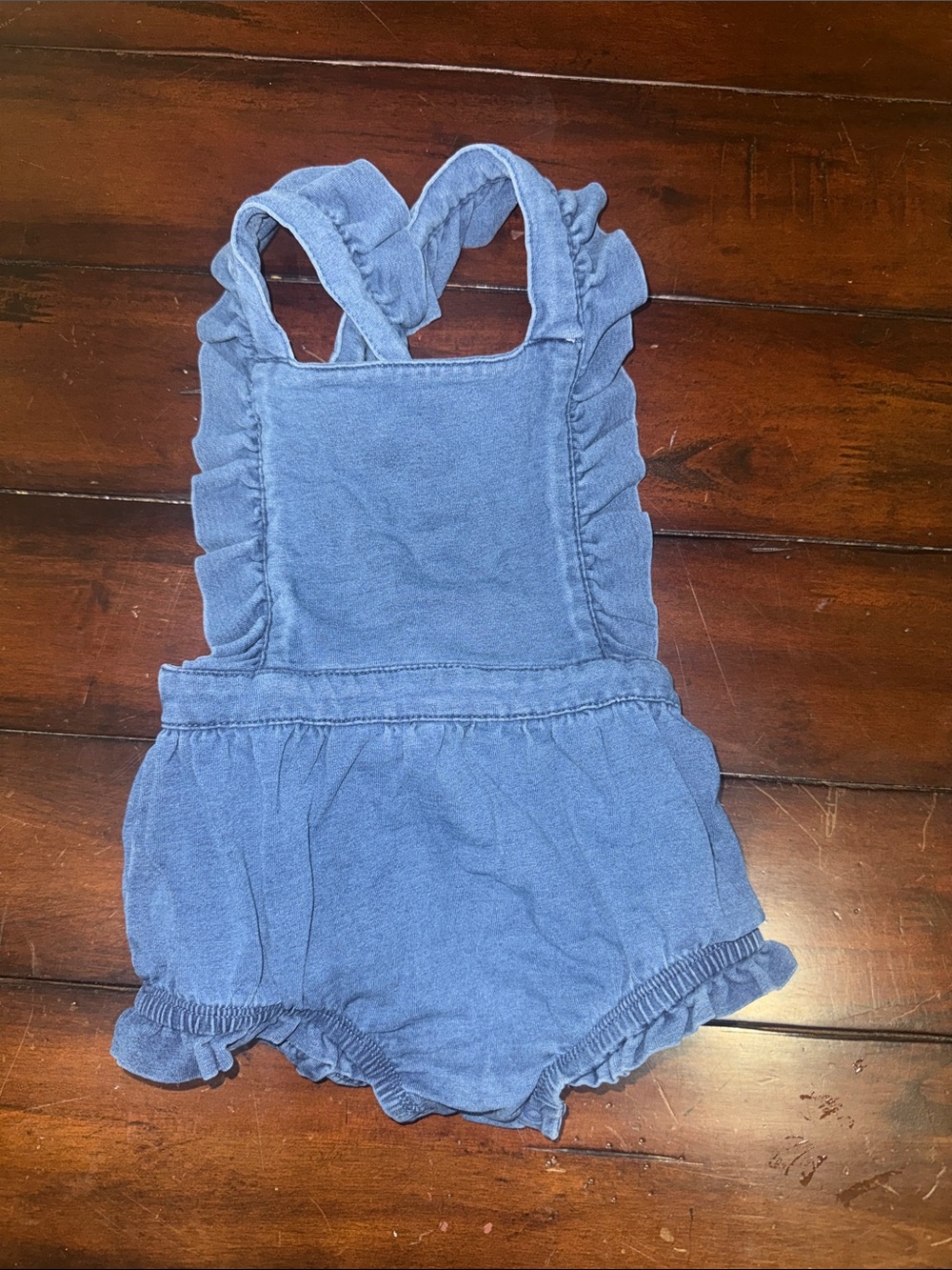 Cat & Jack Blue Ruffled One-Piece Romper